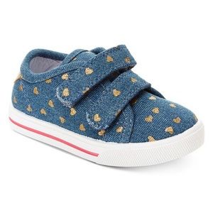 Adorable toddler/little girls denim sneakers